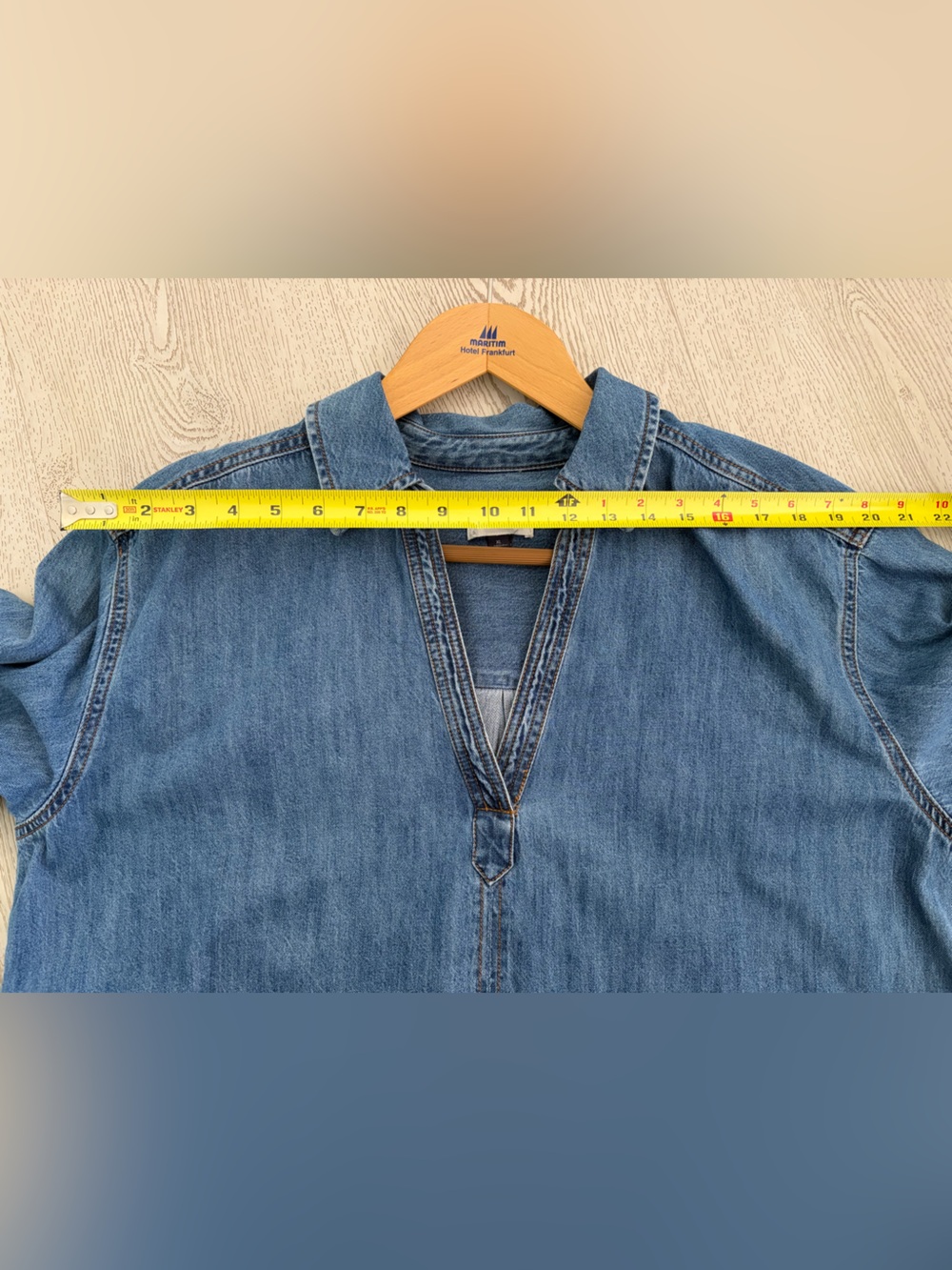 Universal Thread Light Blue Denim Button-Down Tunic Shirt - Picture 5 of 6